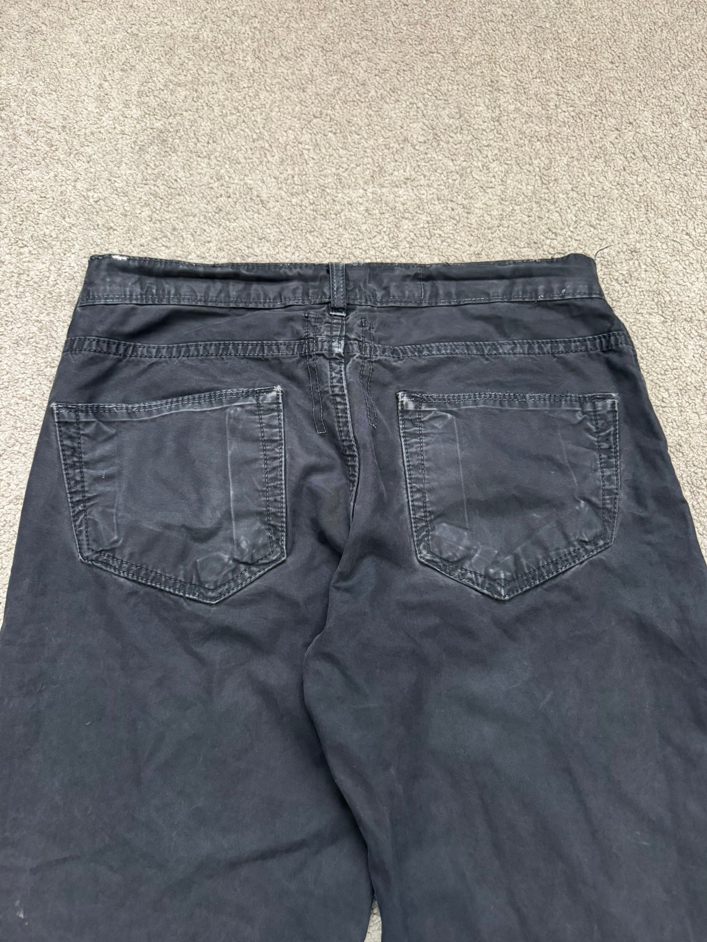 SS09 Rick Owens DRKSHDW "Strutter" Coated Detroit Cropped Pants