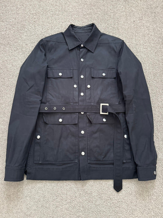 FW21 Rick Owens Mainline Belted Military Cargo Jacket