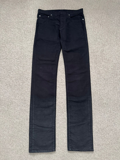 AW07 Dior Homme by Hedi Slimane Black Waxed Moleskin Jeans