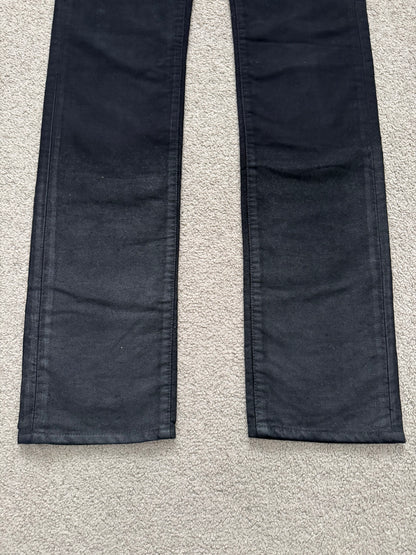 AW07 Dior Homme by Hedi Slimane Black Waxed Moleskin Jeans