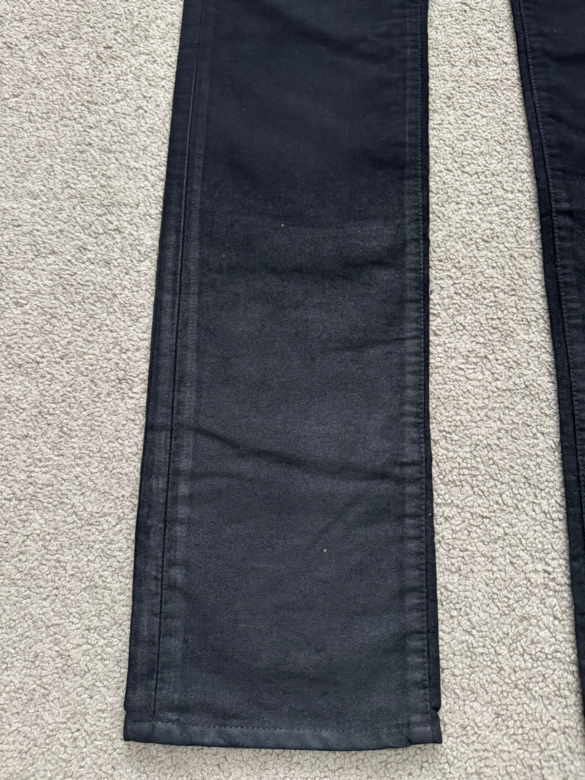 AW07 Dior Homme by Hedi Slimane Black Waxed Moleskin Jeans