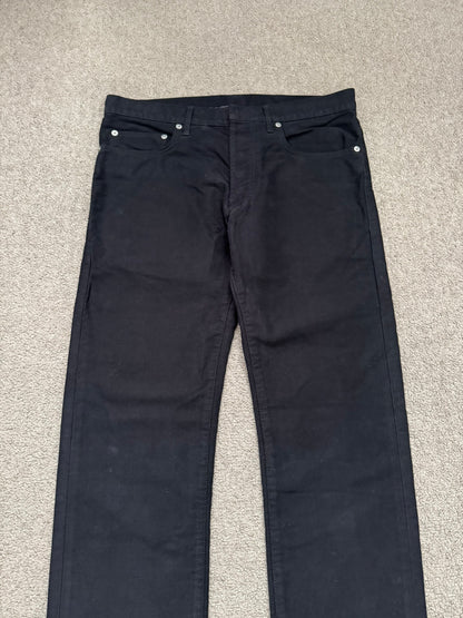 AW07 Dior Homme by Hedi Slimane Black Waxed Moleskin Jeans