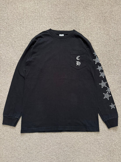 Vintage Chrome Hearts Horseshoe & Stars Long Sleeve T Shirt