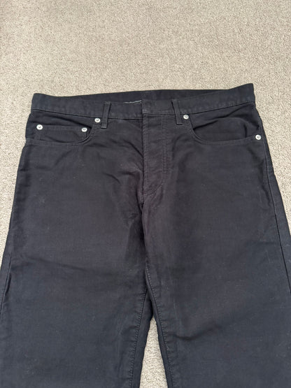 AW07 Dior Homme by Hedi Slimane Black Waxed Moleskin Jeans