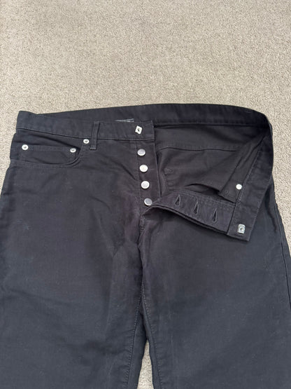 AW07 Dior Homme by Hedi Slimane Black Waxed Moleskin Jeans