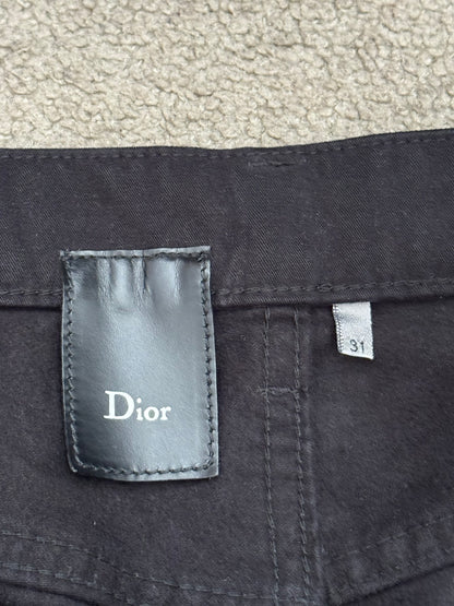 AW07 Dior Homme by Hedi Slimane Black Waxed Moleskin Jeans