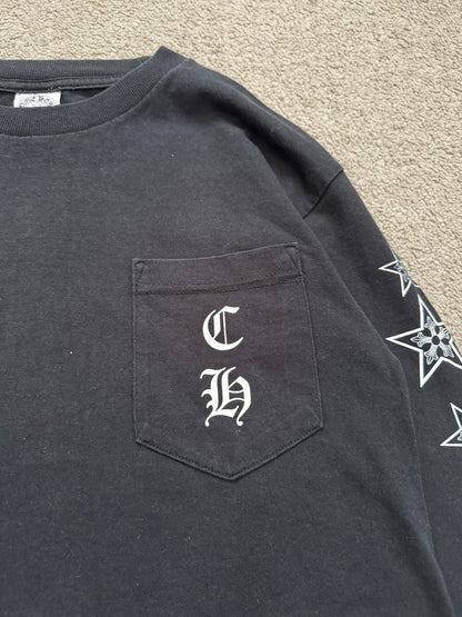 Vintage Chrome Hearts Horseshoe & Stars Long Sleeve T Shirt