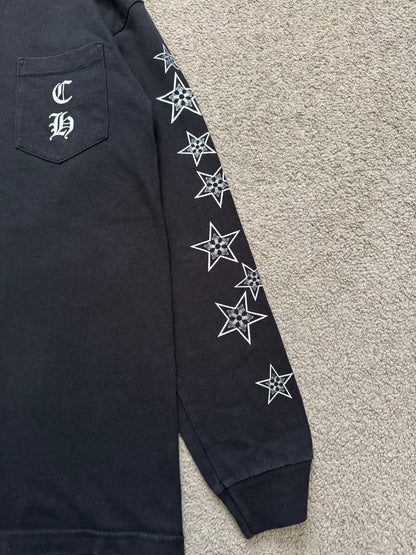 Vintage Chrome Hearts Horseshoe & Stars Long Sleeve T Shirt