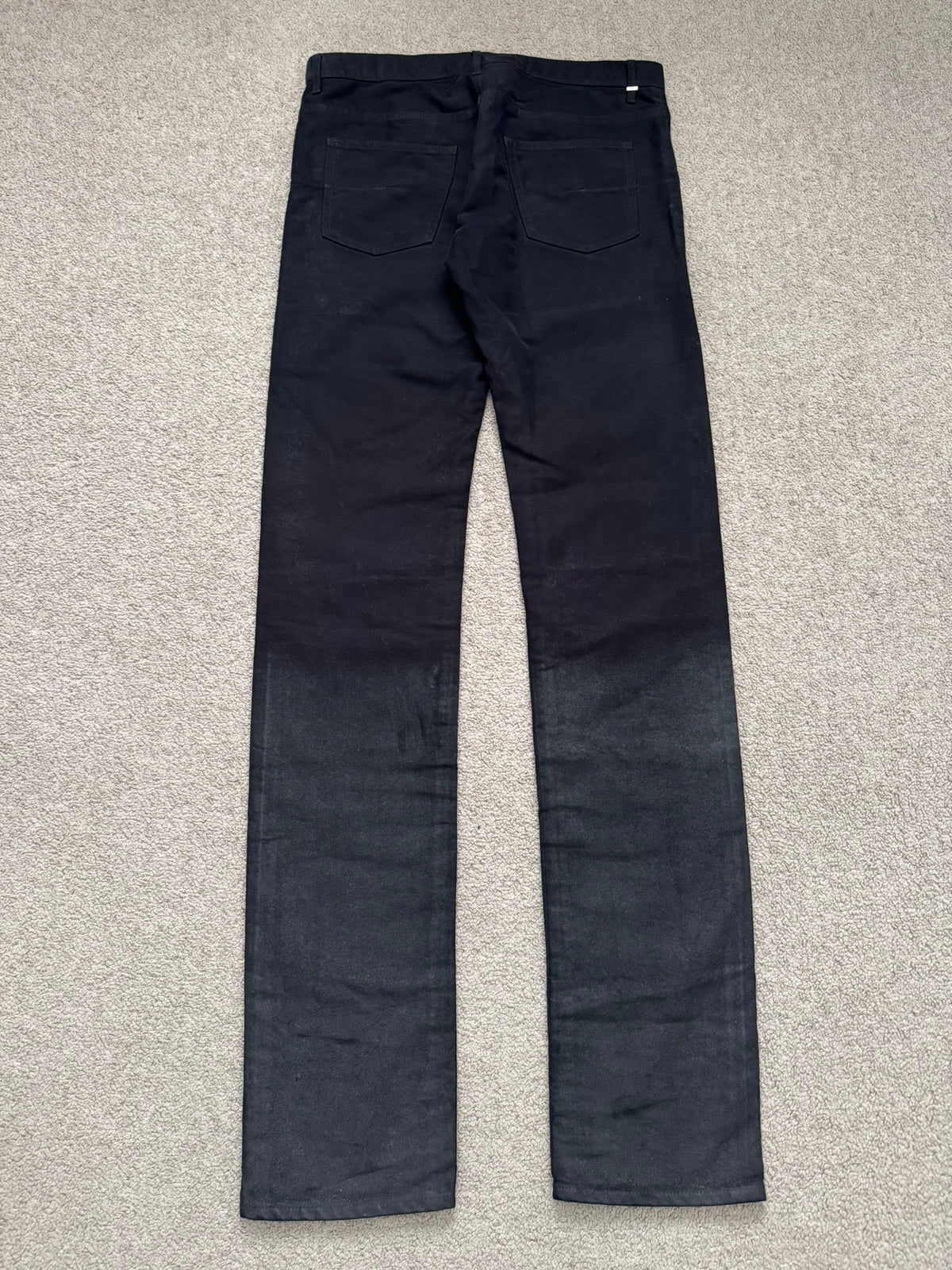 AW07 Dior Homme by Hedi Slimane Black Waxed Moleskin Jeans