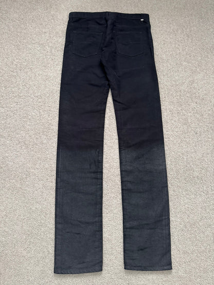 AW07 Dior Homme by Hedi Slimane Black Waxed Moleskin Jeans