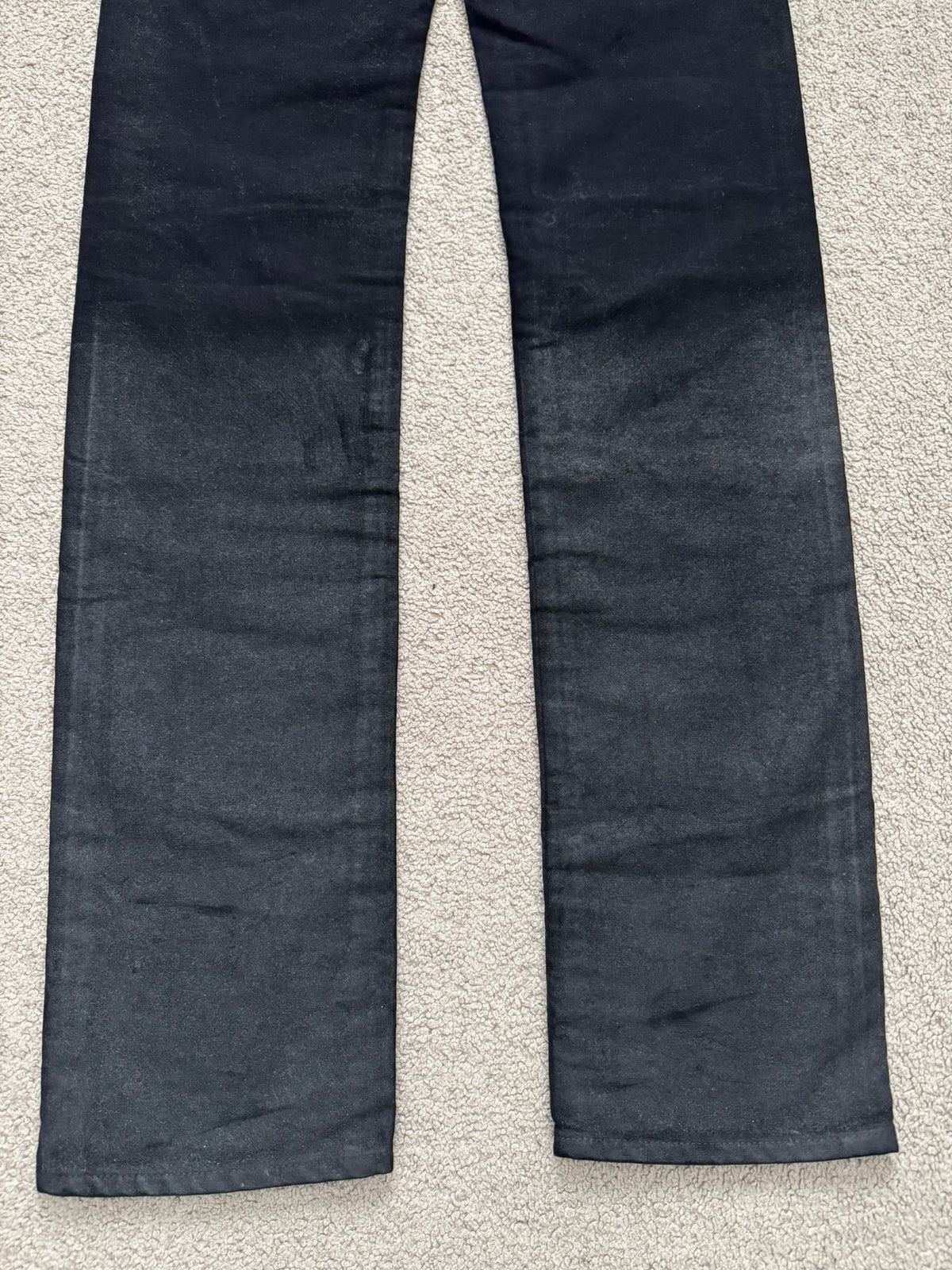 AW07 Dior Homme by Hedi Slimane Black Waxed Moleskin Jeans