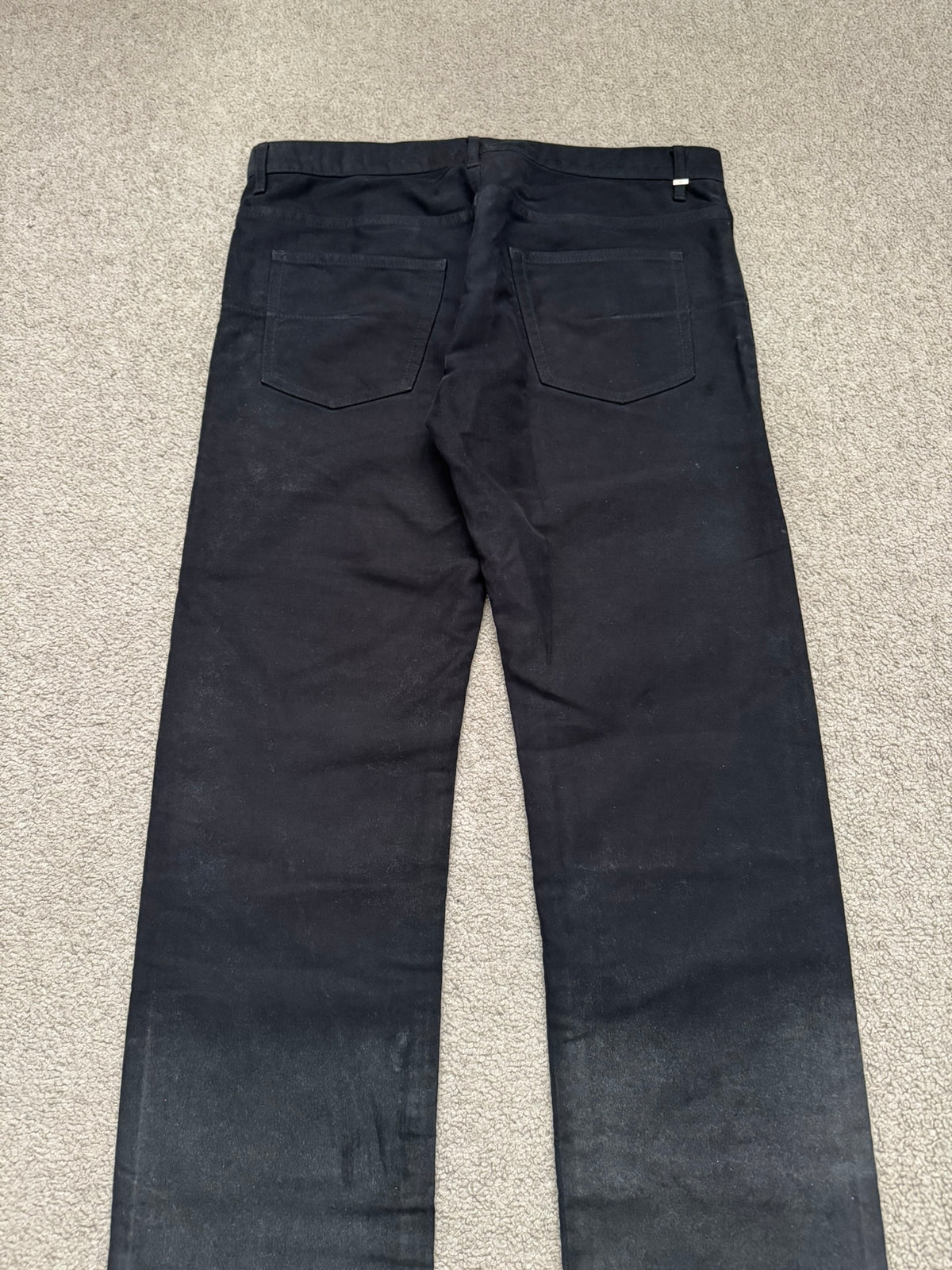 AW07 Dior Homme by Hedi Slimane Black Waxed Moleskin Jeans