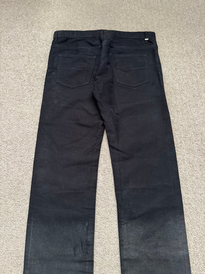AW07 Dior Homme by Hedi Slimane Black Waxed Moleskin Jeans