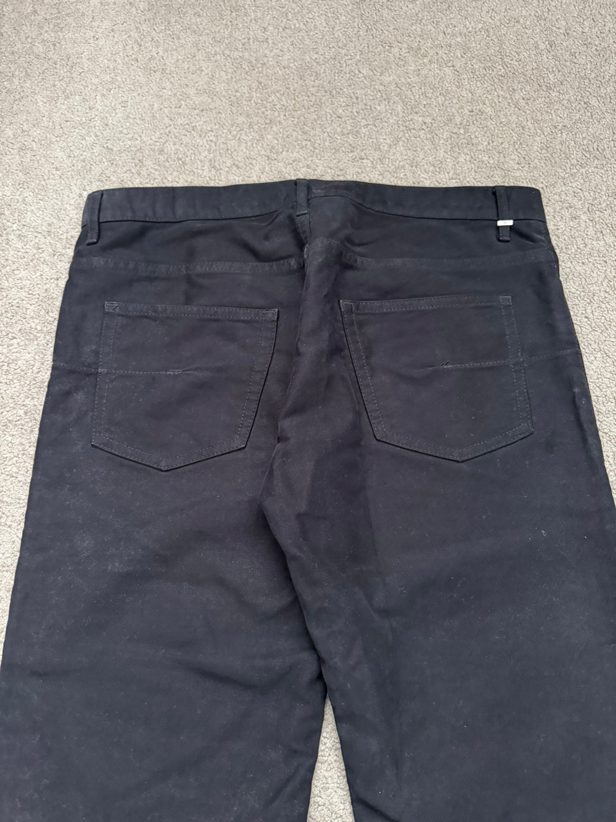 AW07 Dior Homme by Hedi Slimane Black Waxed Moleskin Jeans