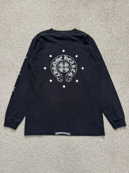 Vintage Chrome Hearts Horseshoe & Stars Long Sleeve T Shirt