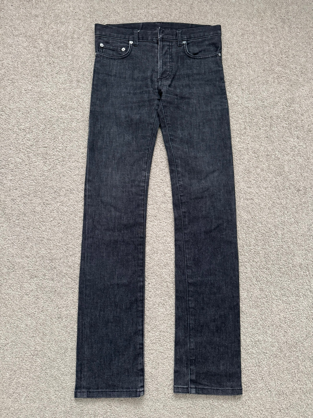 AW06 Dior Homme by Hedi Slimane MIJ Black Glitter Denim Jeans