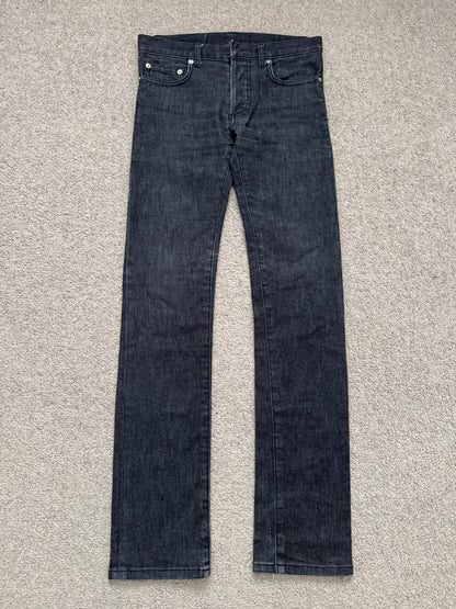 AW06 Dior Homme by Hedi Slimane MIJ Black Glitter Denim Jeans
