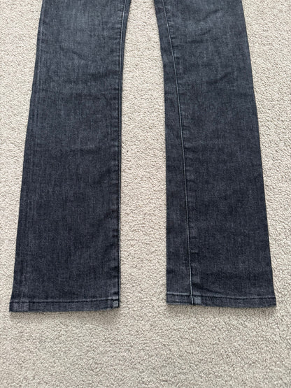 AW06 Dior Homme by Hedi Slimane MIJ Black Glitter Denim Jeans