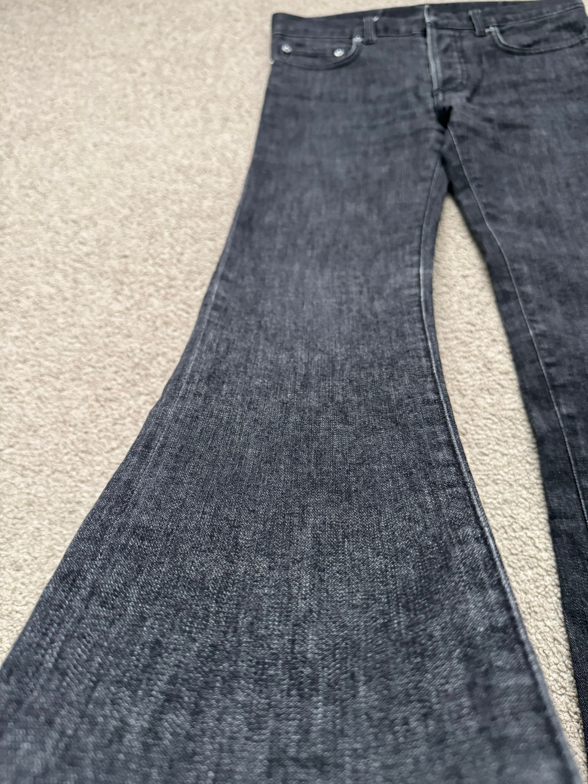 AW06 Dior Homme by Hedi Slimane MIJ Black Glitter Denim Jeans