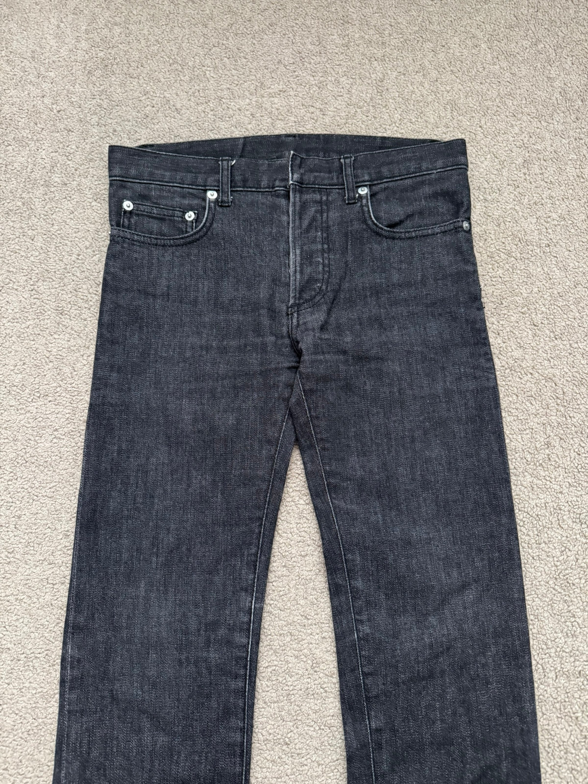 AW06 Dior Homme by Hedi Slimane MIJ Black Glitter Denim Jeans