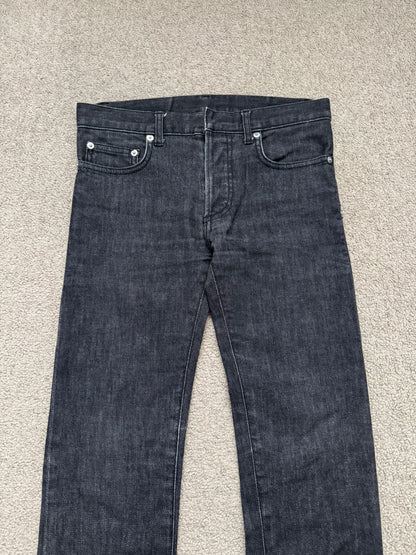 AW06 Dior Homme by Hedi Slimane MIJ Black Glitter Denim Jeans