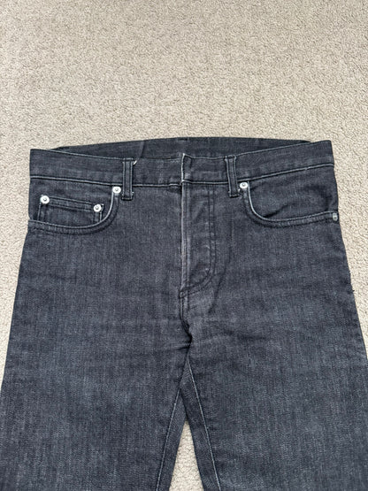 AW06 Dior Homme by Hedi Slimane MIJ Black Glitter Denim Jeans