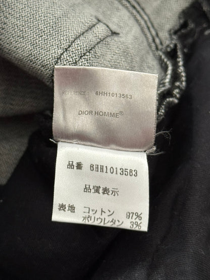 AW06 Dior Homme by Hedi Slimane MIJ Black Glitter Denim Jeans
