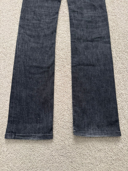 AW06 Dior Homme by Hedi Slimane MIJ Black Glitter Denim Jeans