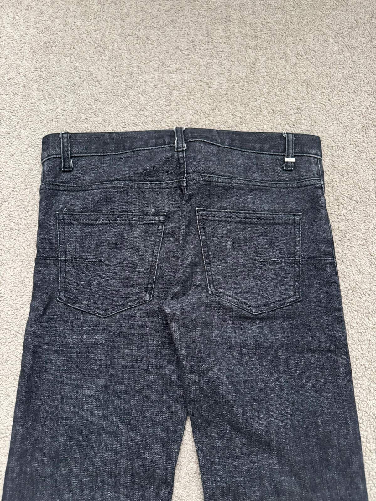 AW06 Dior Homme by Hedi Slimane MIJ Black Glitter Denim Jeans