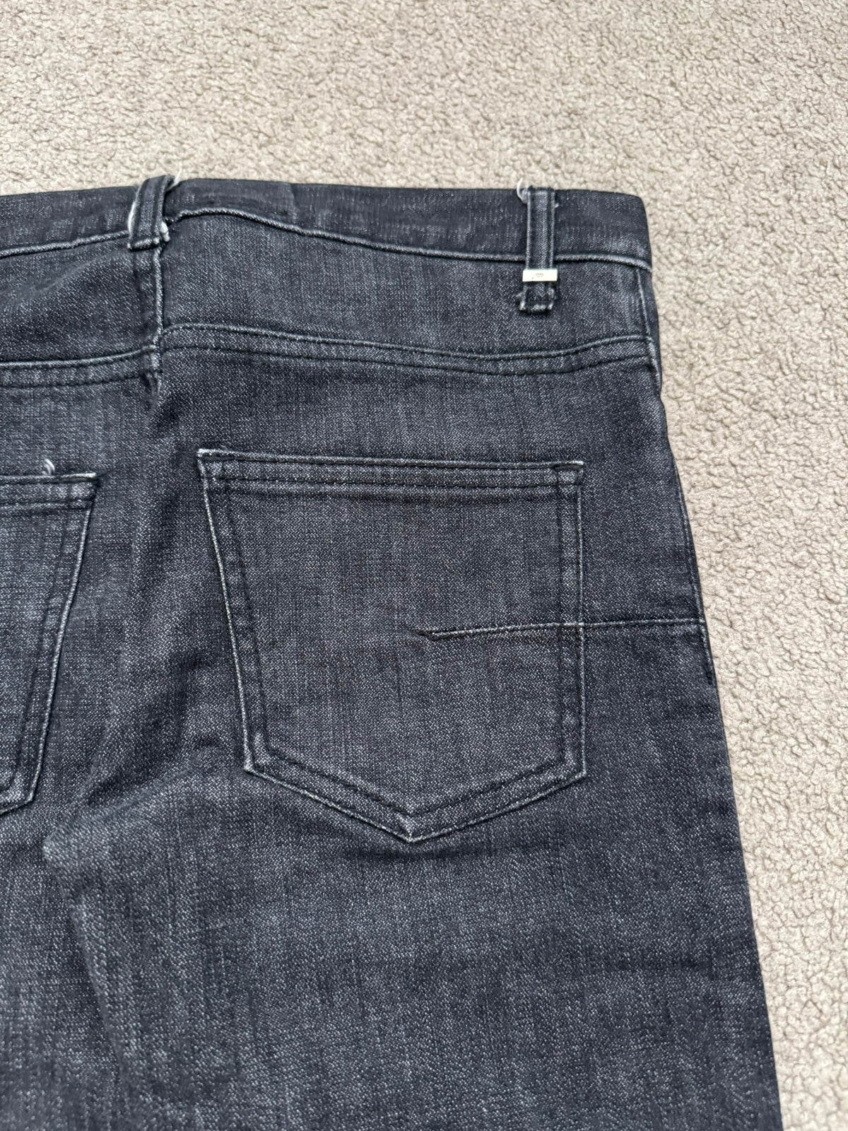 AW06 Dior Homme by Hedi Slimane MIJ Black Glitter Denim Jeans