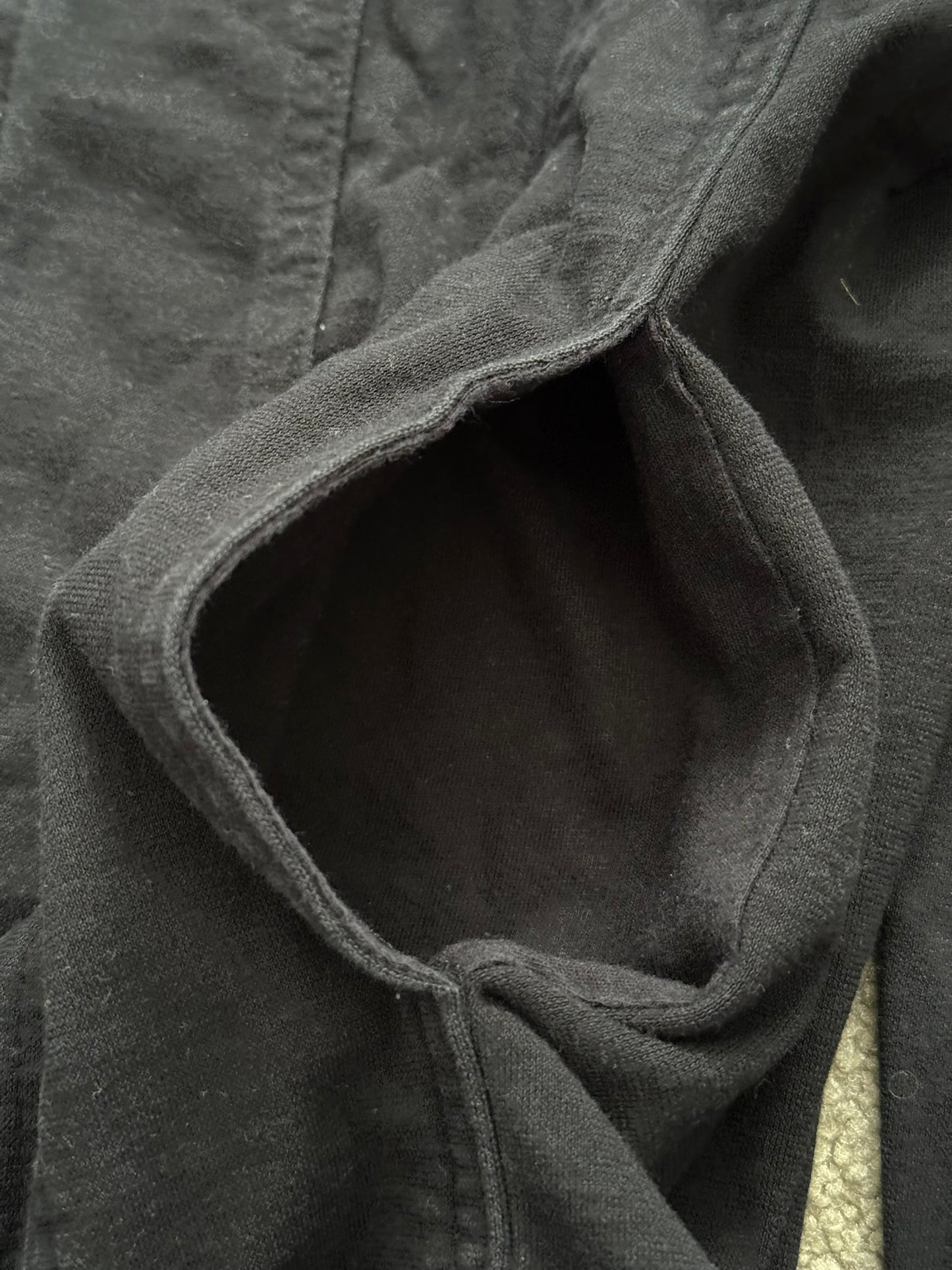 SS15 Lad Musician Collarless Black Cotton Trucker Jacket