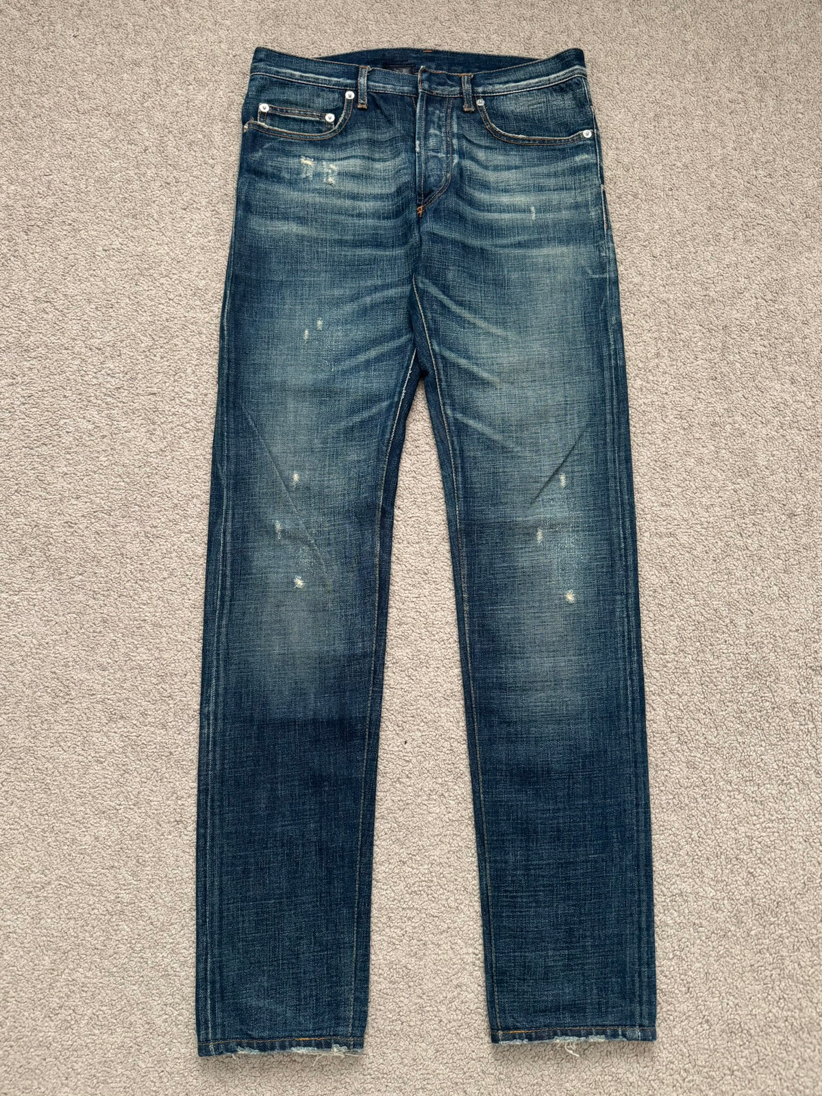 AW06 Dior Homme by Hedi Slimane Dust Wash Distressed Denim Jeans