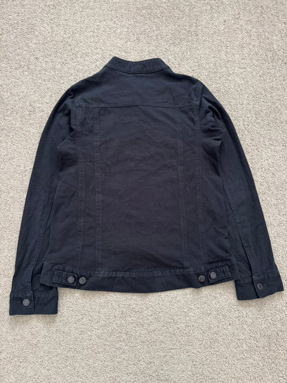 SS15 Lad Musician Collarless Black Cotton Trucker Jacket
