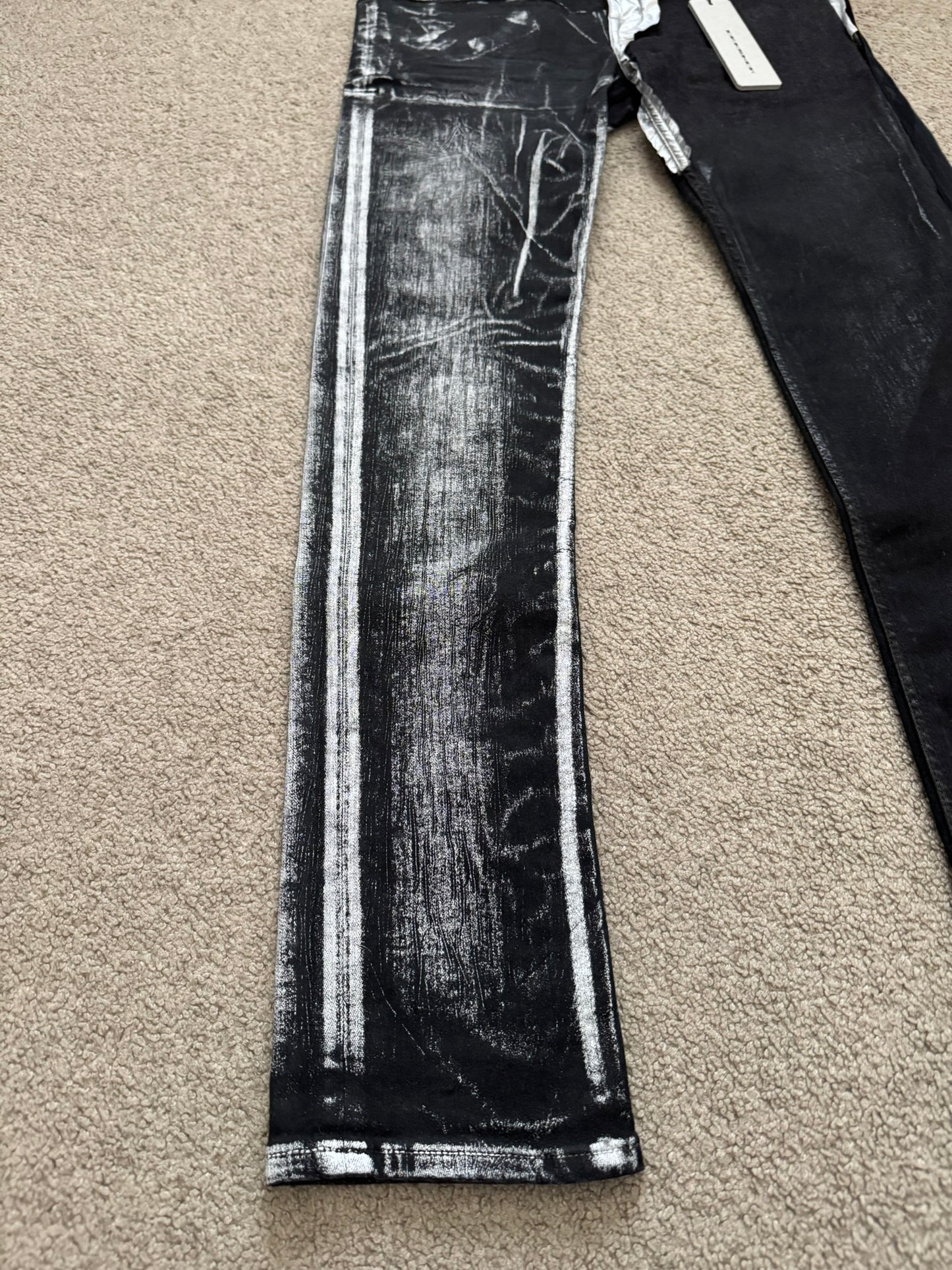 FW21 Rick Owens DRKSHDW Black Wax Hybrid Tyrone Denim Jeans