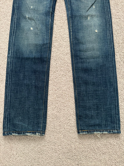 AW06 Dior Homme by Hedi Slimane Dust Wash Distressed Denim Jeans