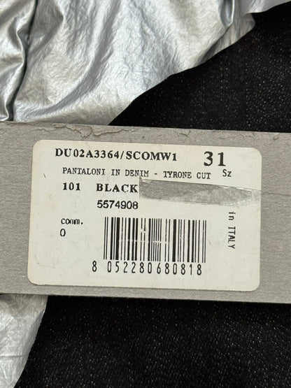 FW21 Rick Owens DRKSHDW Black Wax Hybrid Tyrone Denim Jeans