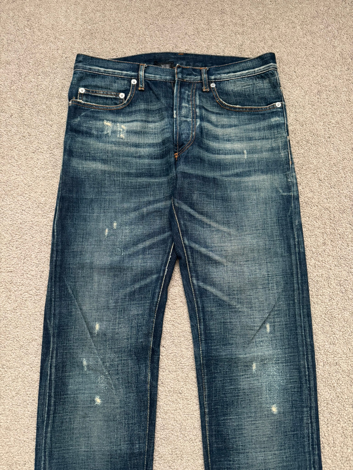 AW06 Dior Homme by Hedi Slimane Dust Wash Distressed Denim Jeans
