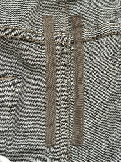 FW21 Rick Owens DRKSHDW Black Wax Hybrid Tyrone Denim Jeans