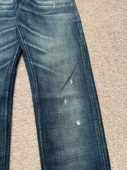 AW06 Dior Homme by Hedi Slimane Dust Wash Distressed Denim Jeans