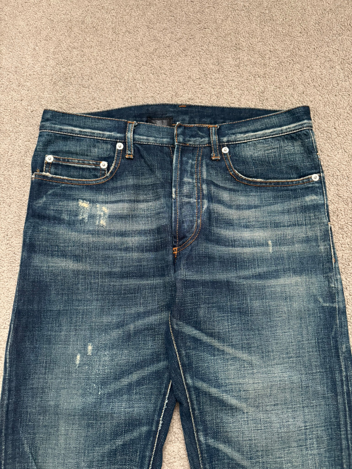 AW06 Dior Homme by Hedi Slimane Dust Wash Distressed Denim Jeans