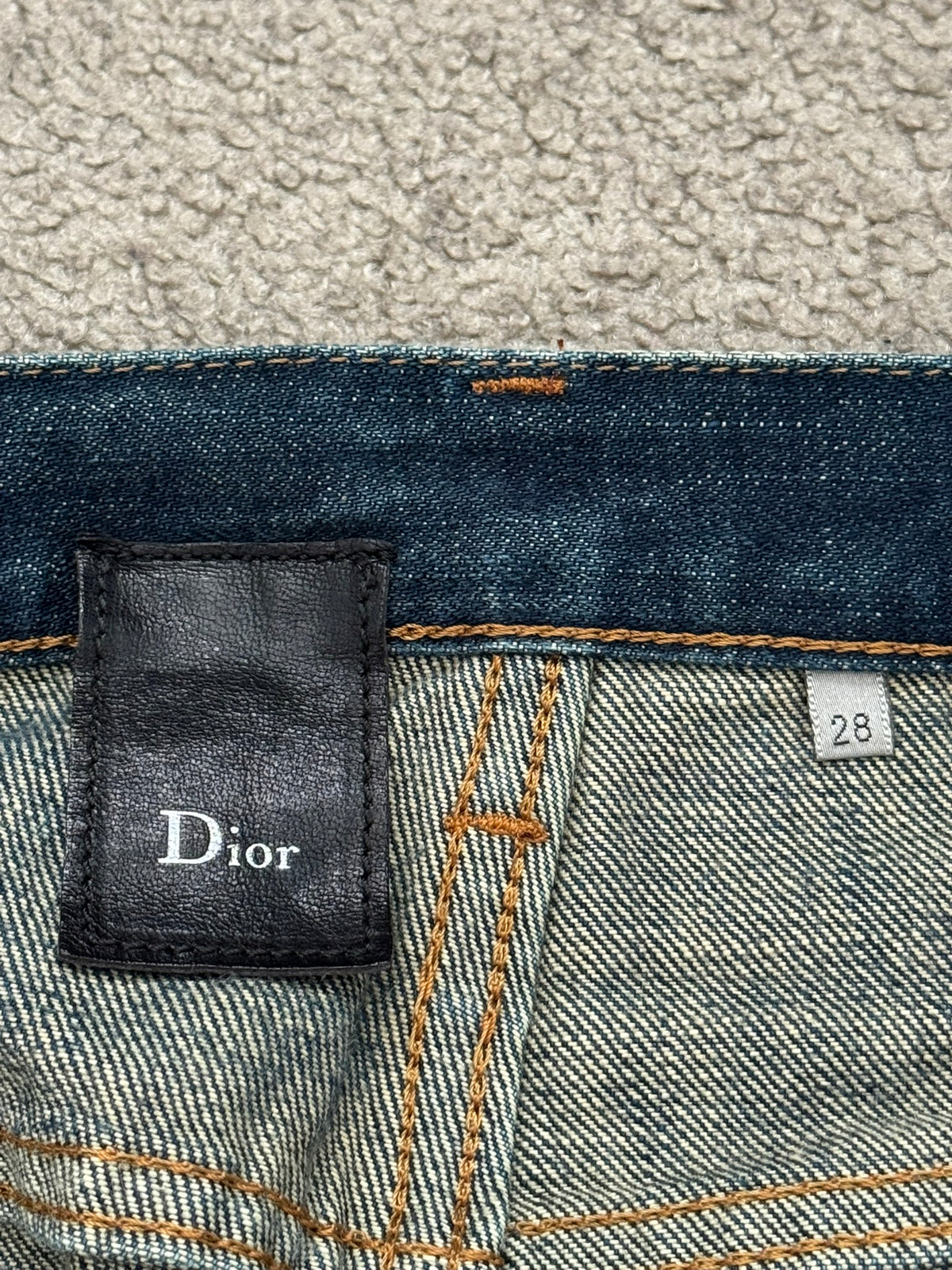 AW06 Dior Homme by Hedi Slimane Dust Wash Distressed Denim Jeans
