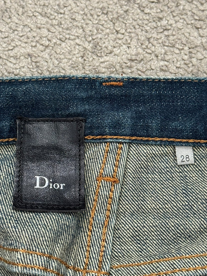 AW06 Dior Homme by Hedi Slimane Dust Wash Distressed Denim Jeans