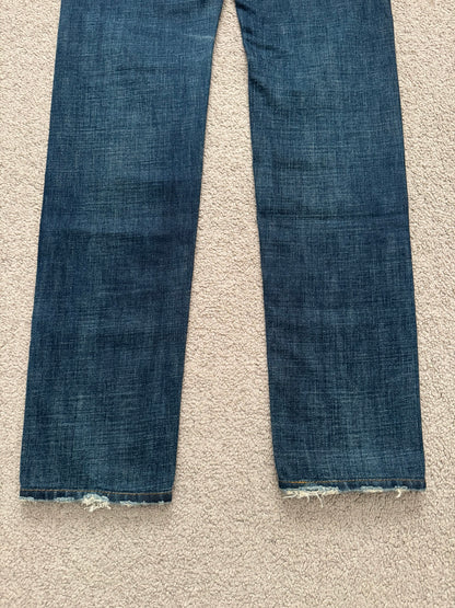 AW06 Dior Homme by Hedi Slimane Dust Wash Distressed Denim Jeans