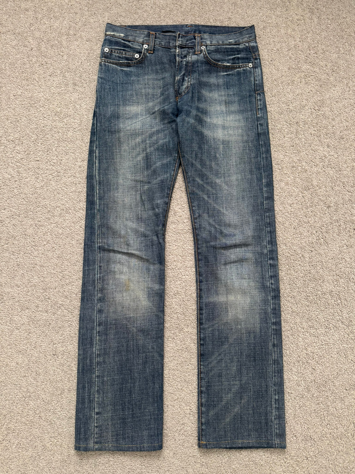 SS07 Dior Homme by Hedi Slimane Faded Washed Denim Jeans