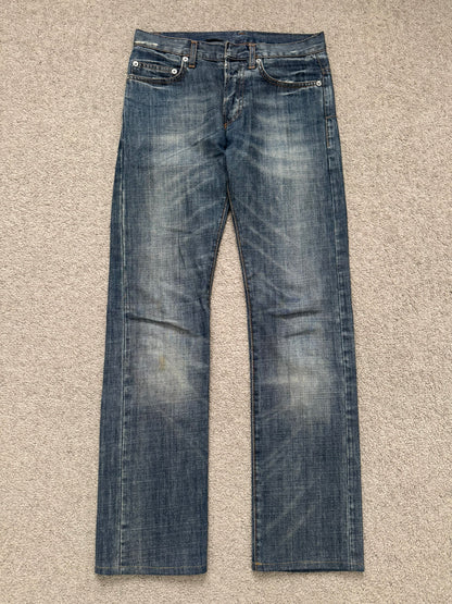 SS07 Dior Homme by Hedi Slimane Faded Washed Denim Jeans