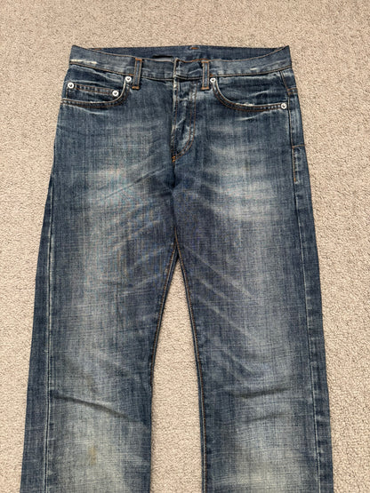 SS07 Dior Homme by Hedi Slimane Faded Washed Denim Jeans