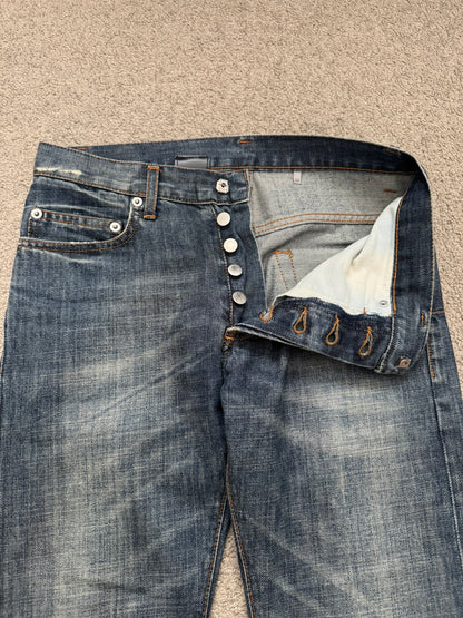 SS07 Dior Homme by Hedi Slimane Faded Washed Denim Jeans