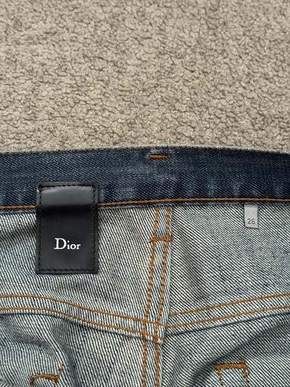 SS07 Dior Homme by Hedi Slimane Faded Washed Denim Jeans