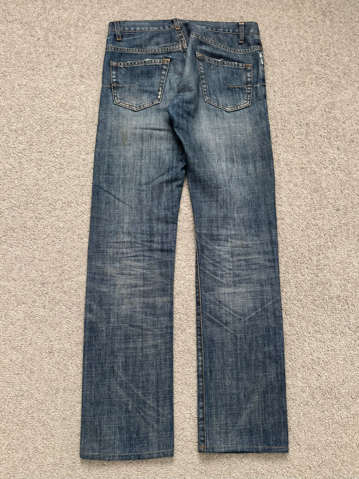 SS07 Dior Homme by Hedi Slimane Faded Washed Denim Jeans