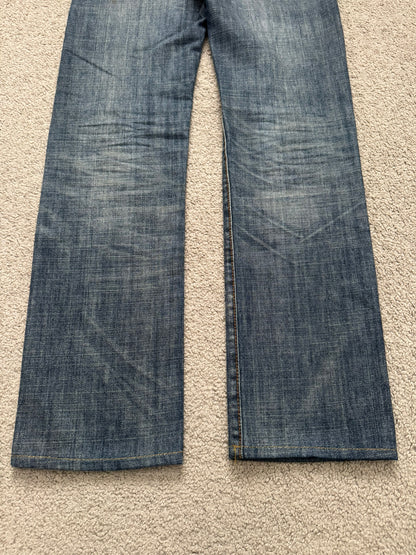 SS07 Dior Homme by Hedi Slimane Faded Washed Denim Jeans
